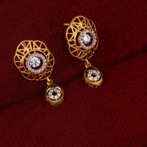 916 Gold Ladies Fancy Chain Necklace Set CN279 - Image 2