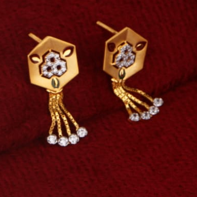 916 Gold Ladies Exclusive Chain Necklace Set CN281 - Image 2