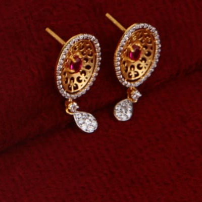 916 Gold Ladies Delicate Chain Necklace Set CN278 - Image 2