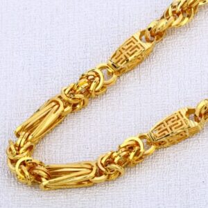 916 Gold CZ Delicate Mens Choco Chain MCH640