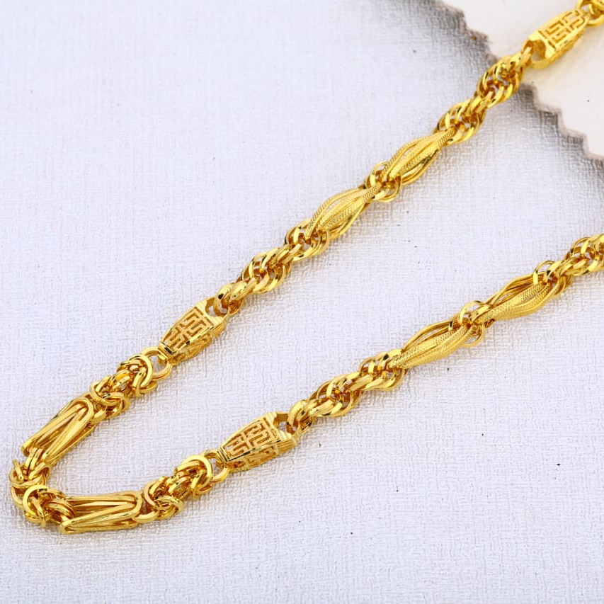 916 Gold CZ Delicate Mens Choco Chain MCH640