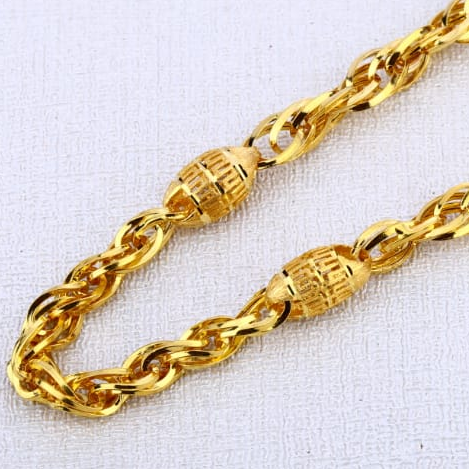 916 Gold CZ Designer Mens Choco Chain MCH639 - Image 2