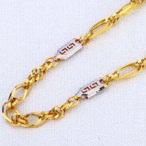 916 Gold CZ Classic Mens Choco Chain MCH638