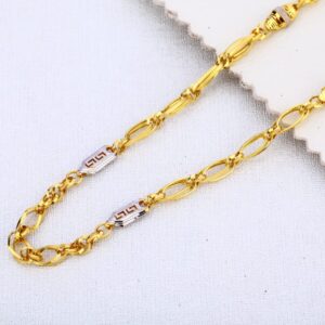 916 Gold CZ Classic Mens Choco Chain MCH638