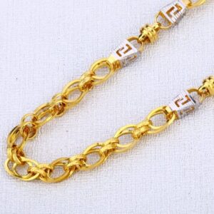 916 Gold CZ Mens Choco Chain MCH637