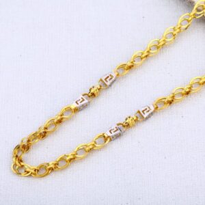 916 Gold CZ Mens Choco Chain MCH637