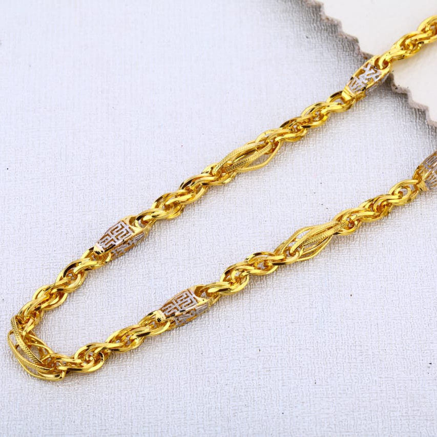 916 Gold Hallmark Gorgeous Mens Choco Chain MCH635
