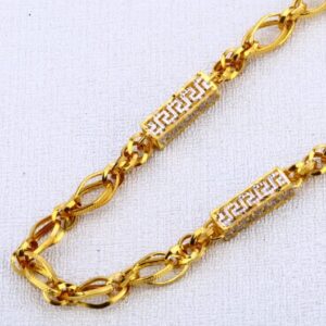 916 Gold Hallmark Fancy Mens Choco Chain MCH634