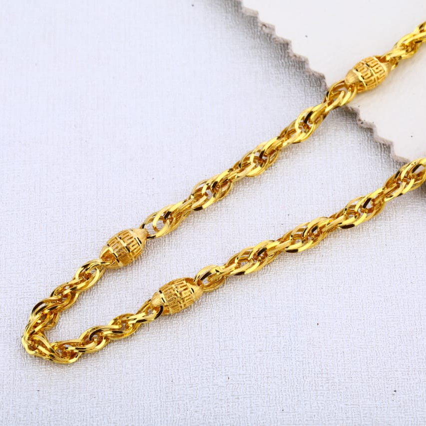 916 Gold Hallmark Fancy Mens Choco Chain MCH633