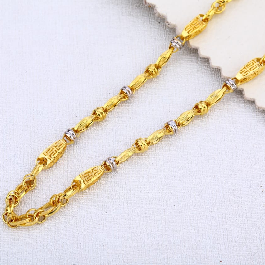 916 Gold Hallmark Fancy Mens Choco Chain MCH654