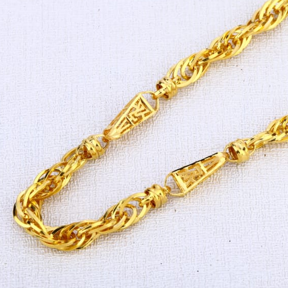 916 Gold Hallmark Delicate Mens Choco Chain MCH652 - Image 2