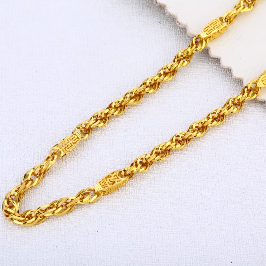 916 Gold Hallmark Designer Mens Choco Chain MCH651