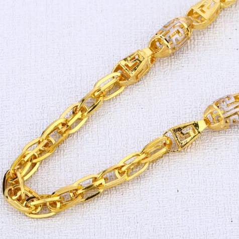916 Gold Delicate Mens Choco Chain MCH644 - Image 2