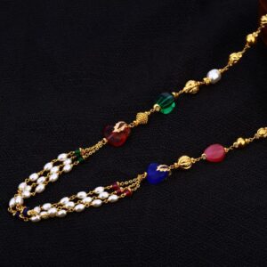 916 Gold Hallmark Delicate Ladies Moti Mala AC287