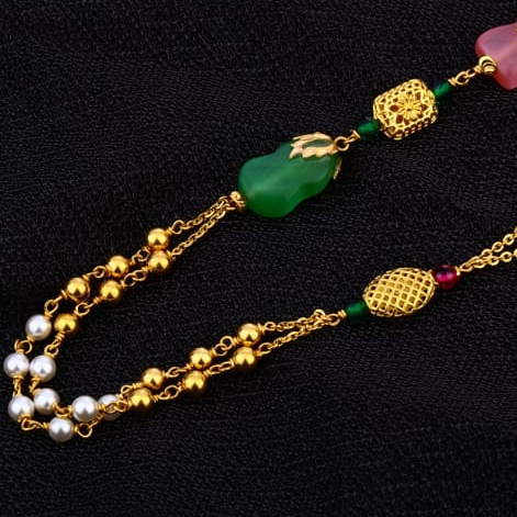 916 Gold Hallmark Classic Ladies Moti Mala AC287 - Image 2