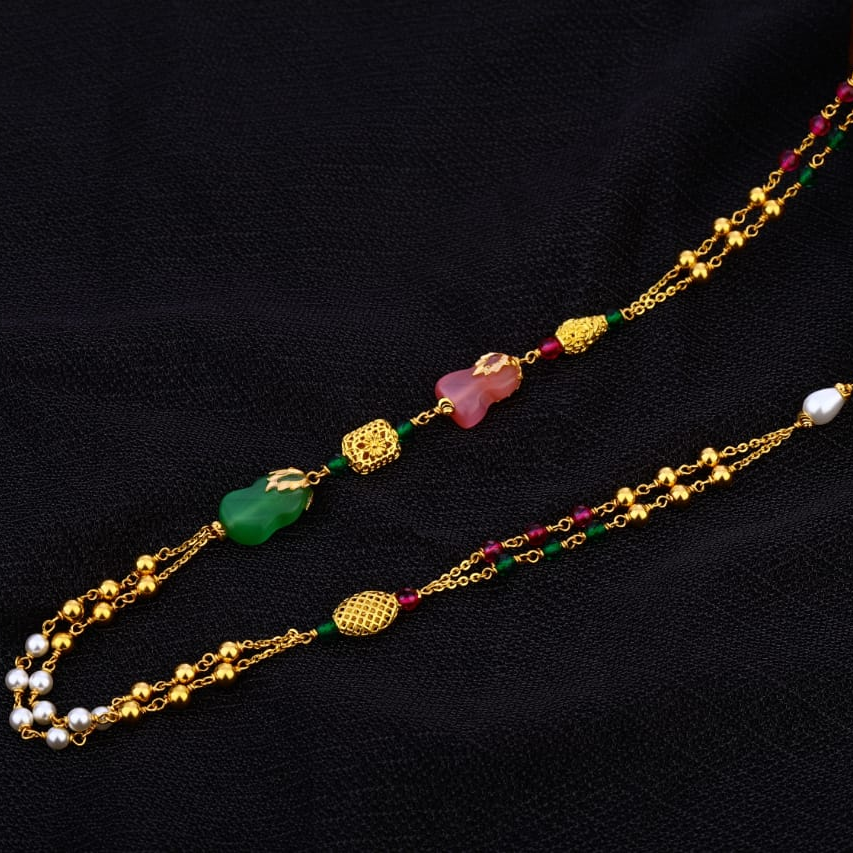 916 Gold Hallmark Classic Ladies Moti Mala AC287