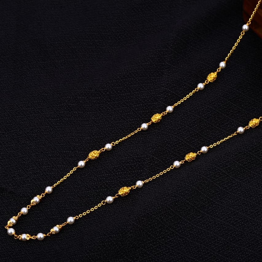916 Gold Hallmark Ladies Moti Mala AC281