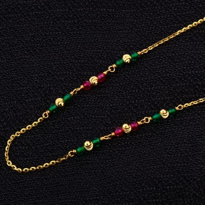 916 Gold Fancy Ladies Moti Mala AC279 - Image 2