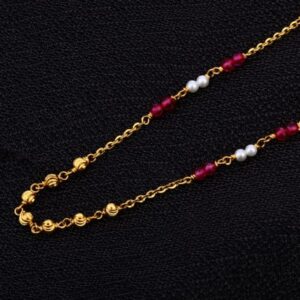 916 Gold Designer Ladies Moti Mala AC280