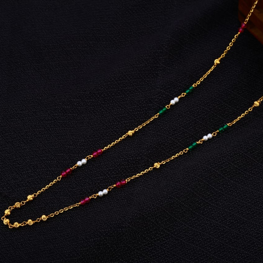 916 Gold Designer Ladies Moti Mala AC280