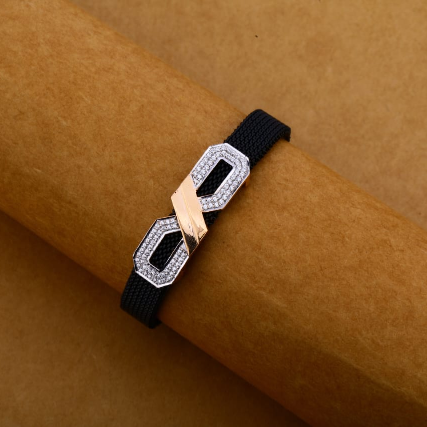 750 Rose Gold Leather Bracelet MLB344