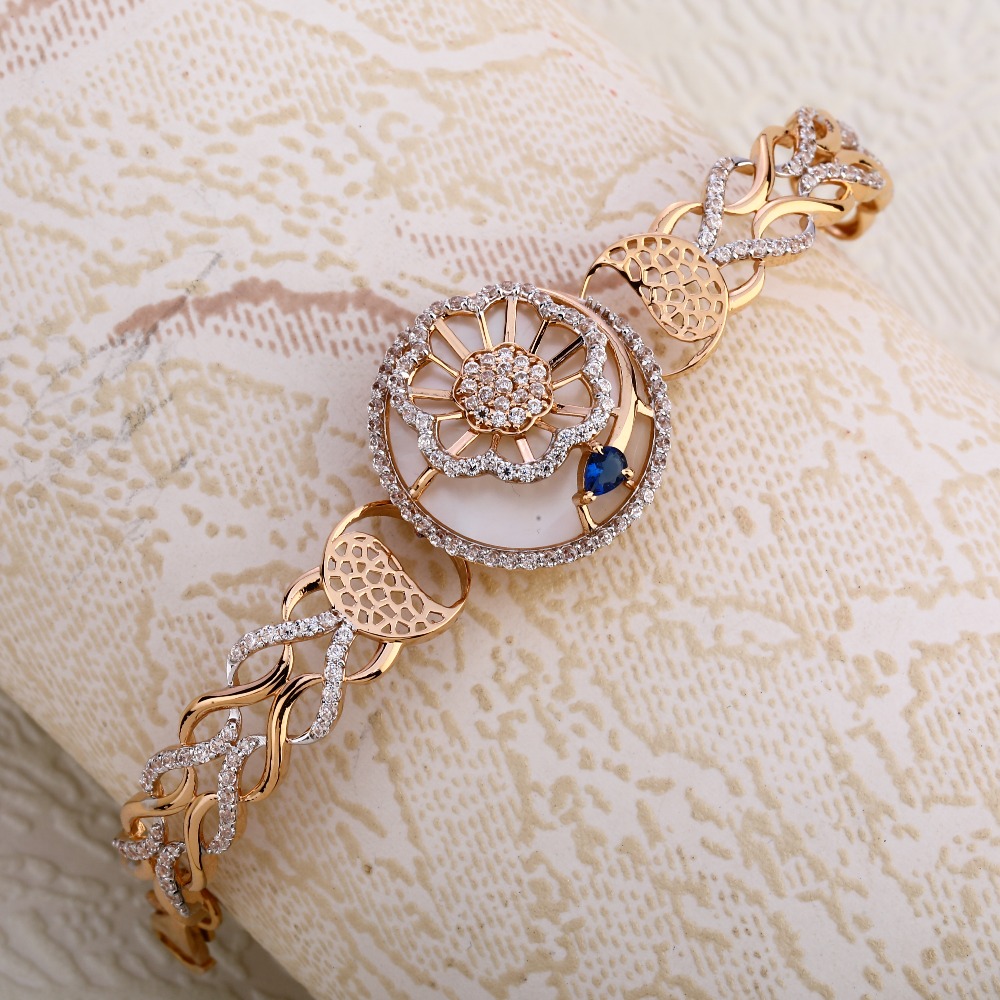 18KT Rose Gold Women's Fancy Hallmark  Bracelet RLKB358