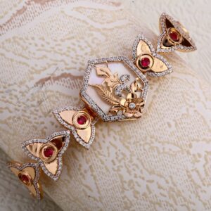 18KT Rose Gold Women's Classic Hallmark  Bracelet RLKB354