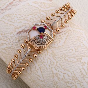 18KT Rose Gold Stylish Kada Bracelet RLKB352