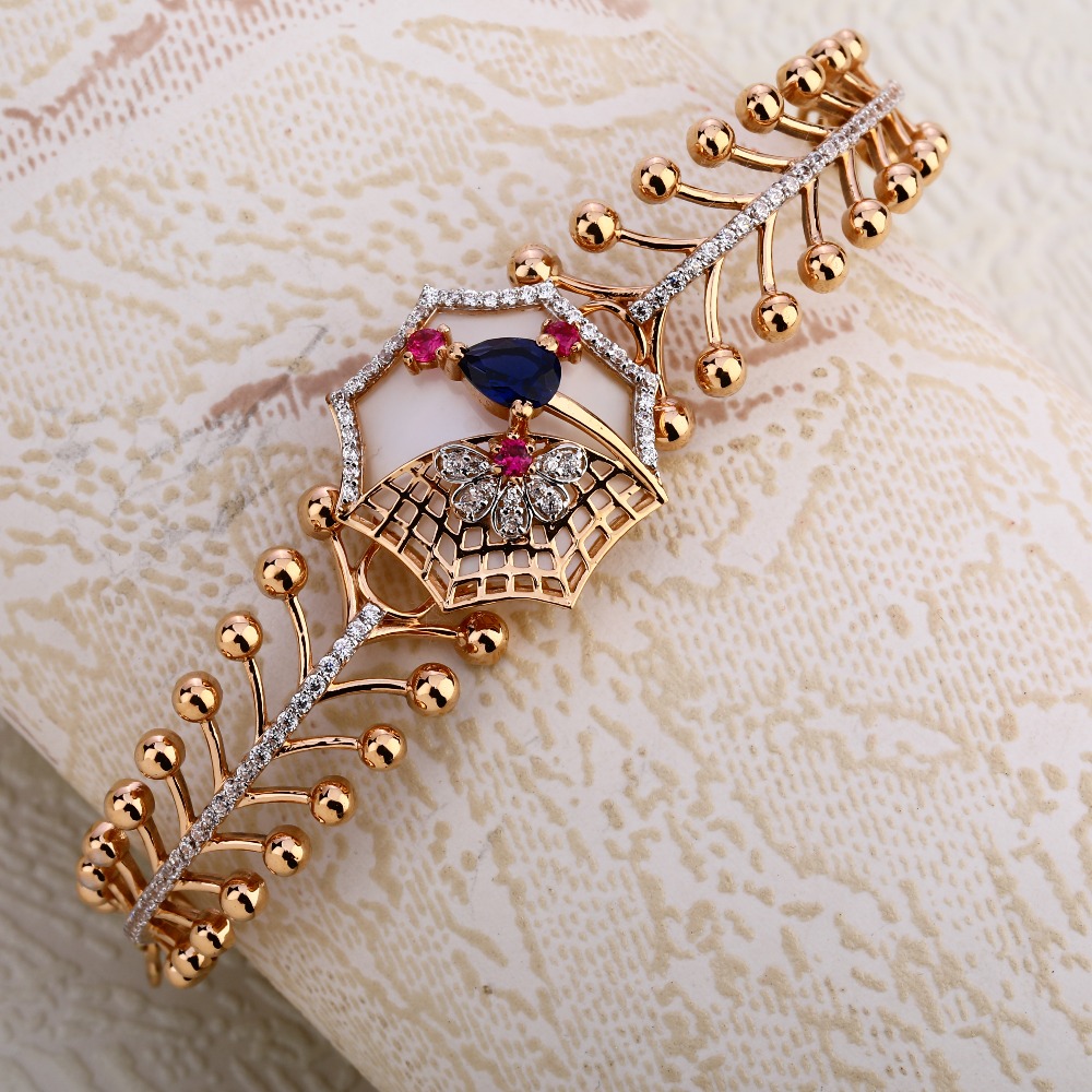 18KT Rose Gold Stylish Kada Bracelet RLKB352
