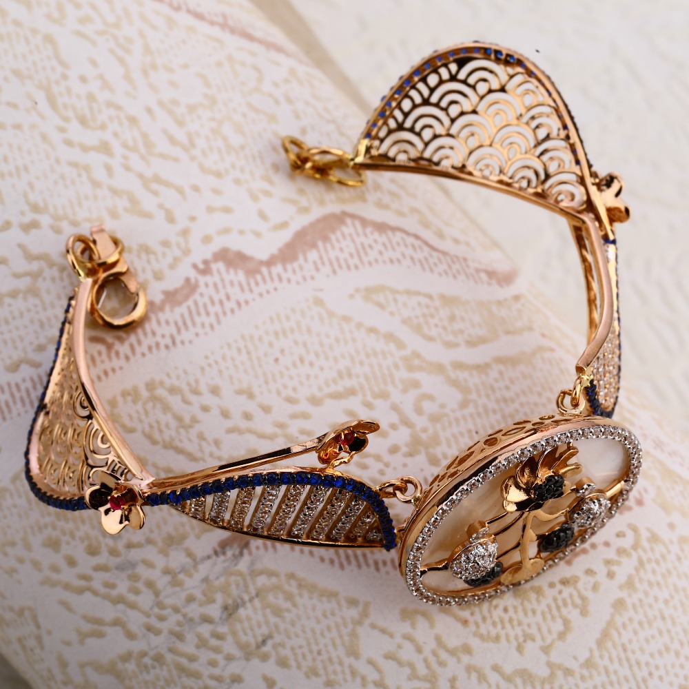18KT Rose Gold Designer Kada Bracelet RLKB347 - Image 2