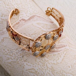 18KT Rose Gold Classic Kada Bracelet RLKB346