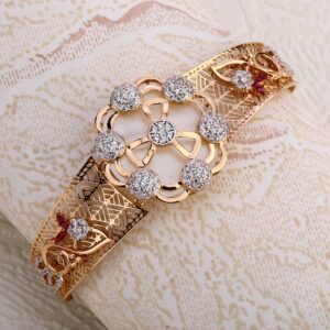 18KT Rose Gold Classic Kada Bracelet RLKB346