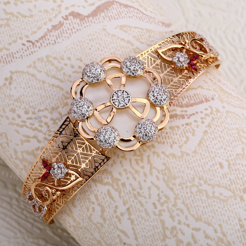18KT Rose Gold Classic Kada Bracelet RLKB346