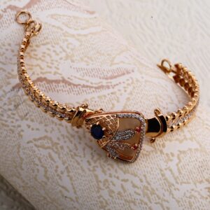 750 Rose Gold Women's Gorgeous Hallmark Kada Bracelet RLKB343