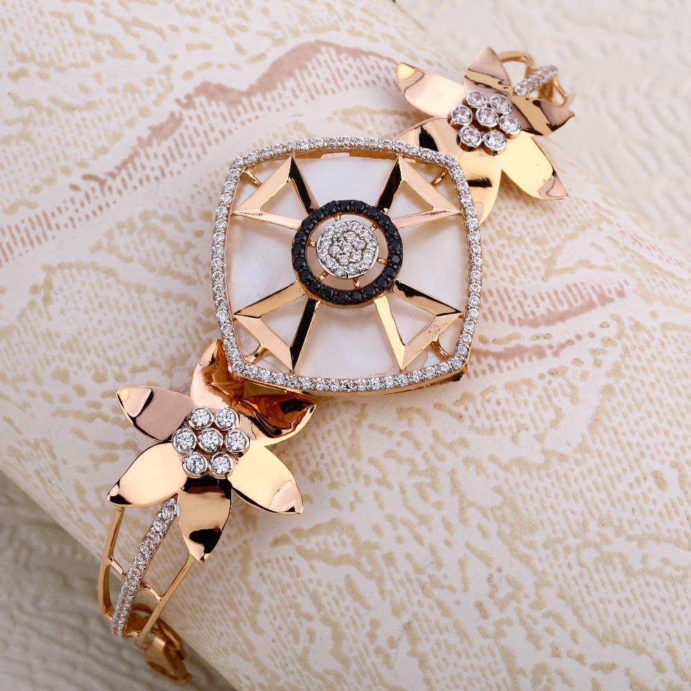 750 Rose Gold Women's Exclusive Hallmark Kada Bracelet RLKB341