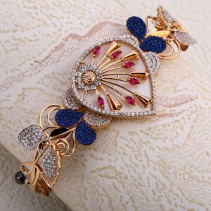 750 Rose Gold Women's hallmark Kada Bracelet RLKB337