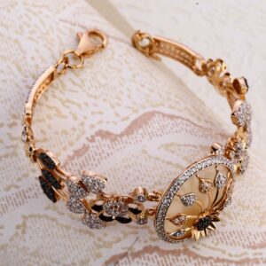 750 Rose Gold Gorgeous   Ladies Kada Bracelet RLKB335