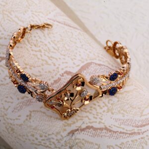 750 Rose Gold Fancy  Ladies Kada Bracelet RLKB334