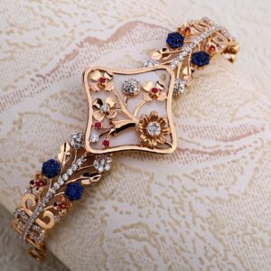 750 Rose Gold Fancy  Ladies Kada Bracelet RLKB334