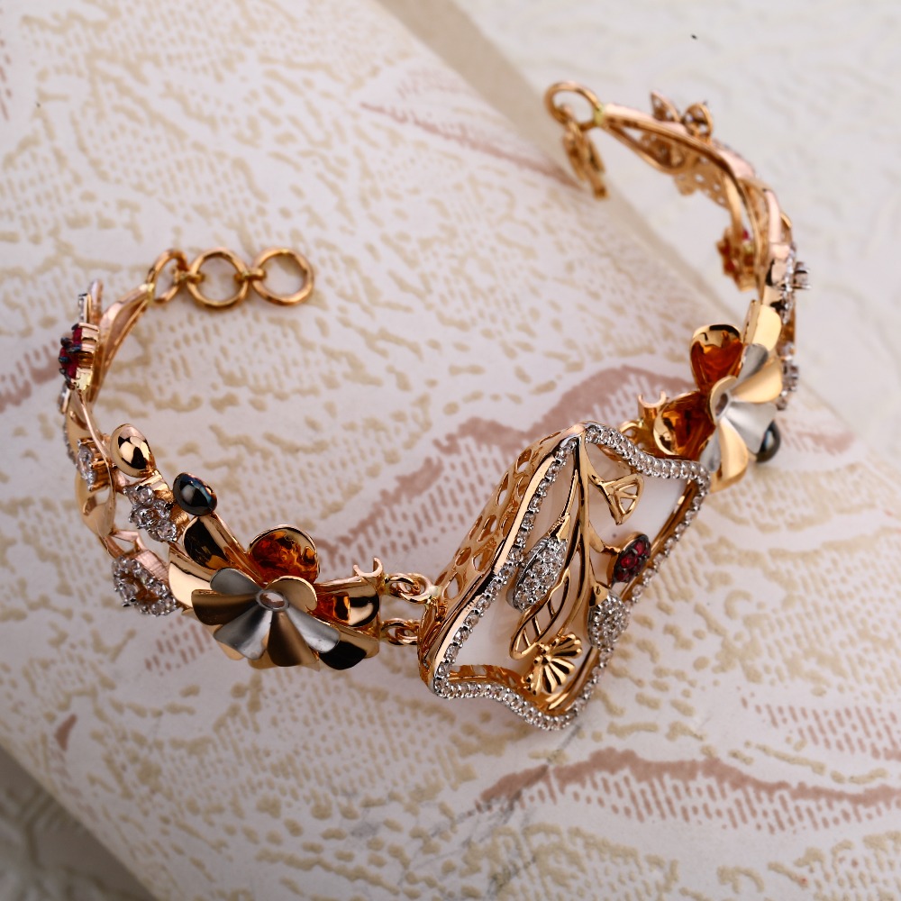750 Rose Gold Exclusive Ladies Kada Bracelet RLKB333 - Image 2