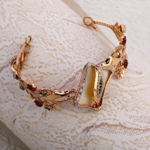 750 Rose Gold Designer Ladies Kada Bracelet RLKB331