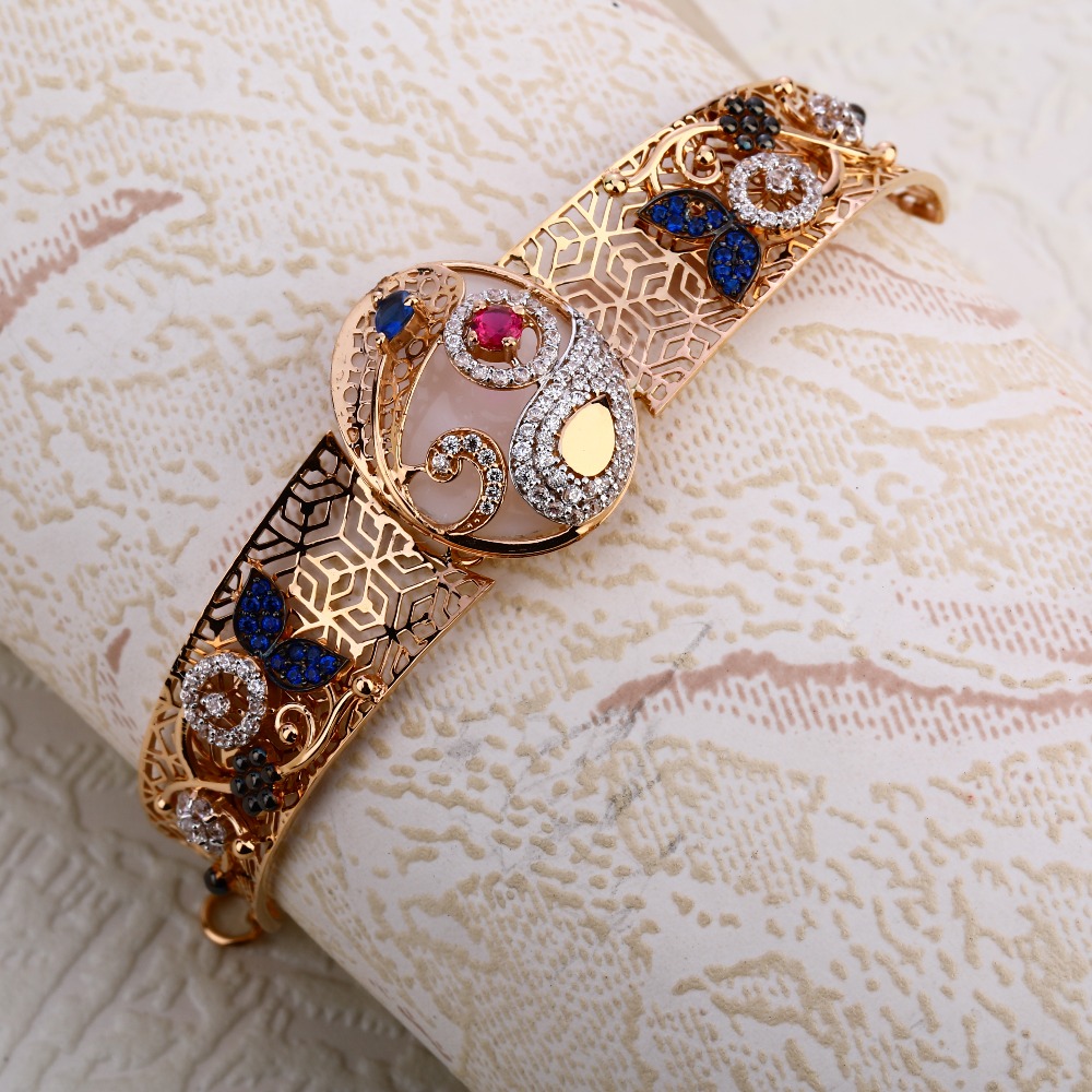 750 Rose Gold Classic Ladies Kada Bracelet RLKB330