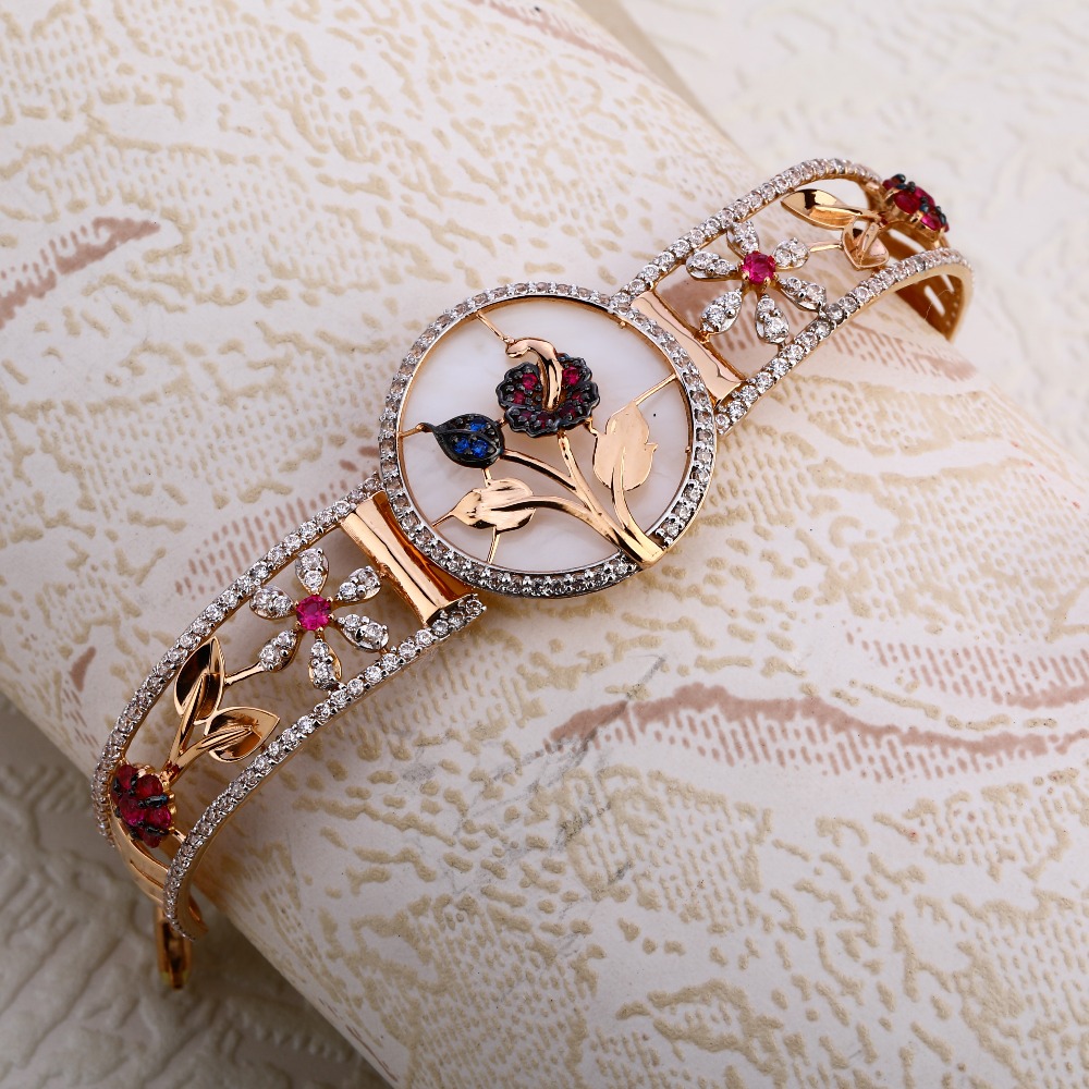 750 Rose Gold Ladies Kada bracelet RLKB329