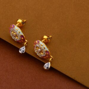 916 Gold Ladies Stylish  CZ Mangalsutra Pendant Set MP307