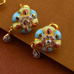 916 Gold Ladies Delicate  CZ Mangalsutra Pendant Set MP303
