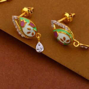 916 Gold Ladies designer  CZ Mangalsutra Pendant Set MP302