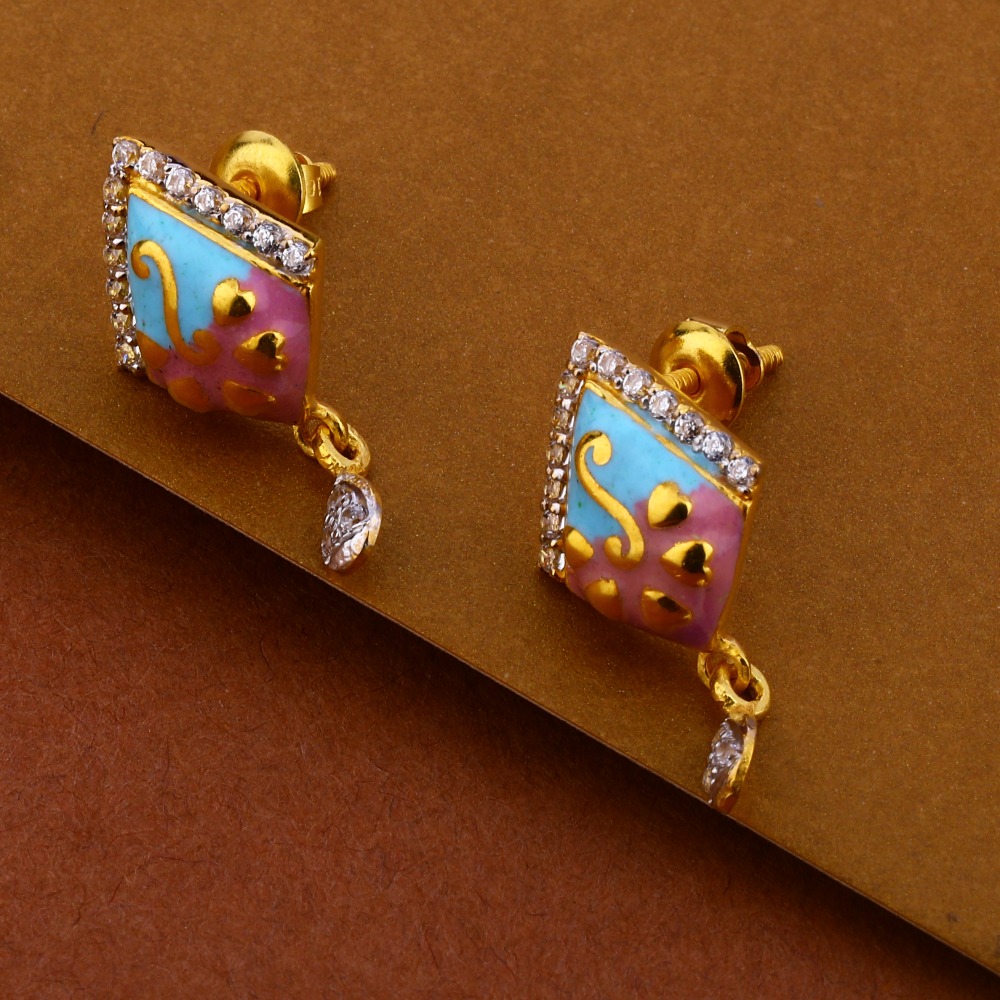 916 Gold ladies CZ Mangalsutra Pendant Set MP300 - Image 2
