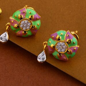 916 Gold CZ Ladies Fancy Mangalsutra Pendant Set MP297
