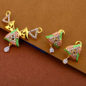 916 Gold CZ Ladies Exclusive Mangalsutra Pendant Set MP296