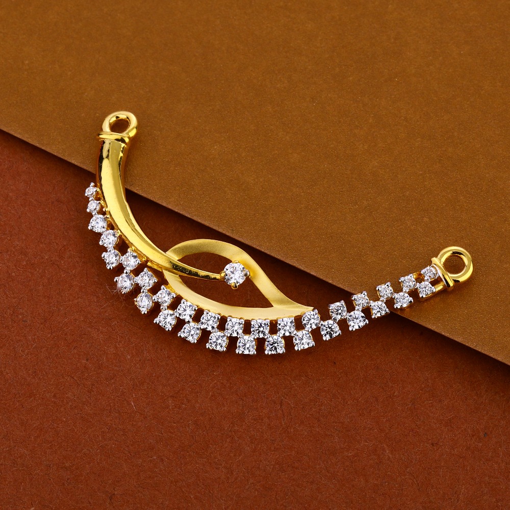 916 Gold CZ Ladies Delicate Mangalsutra Pendant MP376